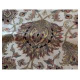 LR - Magnolia Round Ivory/Black Oriental Rug 8 ft 2 in Diameter