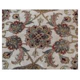 LR - Magnolia Round Ivory/Black Oriental Rug 8 ft 2 in Diameter