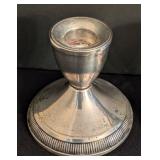 K - Pair of Vintage Sterling Silver Weighted Candle Holders (Lot of 2)