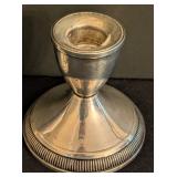 K - Pair of Vintage Sterling Silver Weighted Candle Holders (Lot of 2)