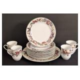 K - Porsgrund Fauna Dinnerware - 8 Plates, Norway