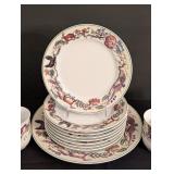 K - Porsgrund Fauna Dinnerware - 8 Plates, Norway