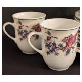 K - Porsgrund Fauna Dinnerware - 8 Plates, Norway