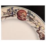 K - Porsgrund Fauna Dinnerware - 8 Plates, Norway