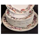 K - Porsgrund Fauna Dinnerware - 8 Plates, Norway