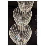 K - Vintage Etched Glassware Set - Assorted Stemware & Tumblers