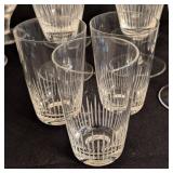 K - Vintage Etched Glassware Set - Assorted Stemware & Tumblers