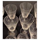 K - Vintage Etched Glassware Set - Assorted Stemware & Tumblers