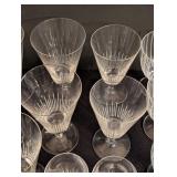 K - Vintage Etched Glassware Set - Assorted Stemware & Tumblers