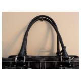 LR - Coach Hampton Signature Carryall Satchel Canvas Handbag - Monogram Pattern