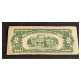 K - Jefferson Red Seal Two Dollar Bills - 1928 Series (D) Federal Reserve Notes (Pair)