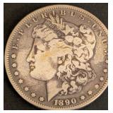K - Morgan Silver Dollar - 1890-S San Francisco Mint