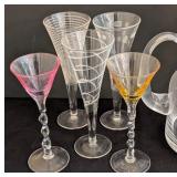 LR - Assorted Cordial Glasses & pitchers