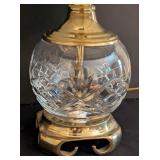 LR - Pair of Waterford Crystal Table Lamps - Base, Brass Accents