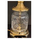 LR - Pair of Waterford Crystal Table Lamps - Base, Brass Accents