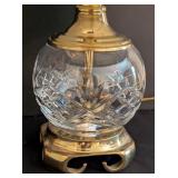 LR - Pair of Waterford Crystal Table Lamps - Base, Brass Accents