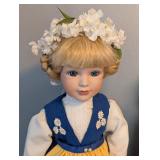 B1 - Scan-dolls Porcelain Scandinavian Dolls - 15 inches Tall (Lot of 2)