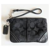 B2 - Coach Signature Canvas Wallet 6x4 - Black Leather Trim