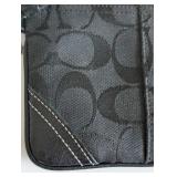 B2 - Coach Signature Canvas Wallet 6x4 - Black Leather Trim
