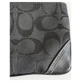 B2 - Coach Signature Canvas Wallet 6x4 - Black Leather Trim