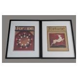 LR - Fortune Magazine Cover Print Pair - Framed 17 x 21