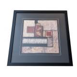 LR - Abstract Art Print - Framed 33 x 33 Inches