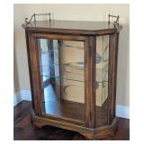 EW - Display Cabinet with Glass Doors & Shelves - Wood Finish