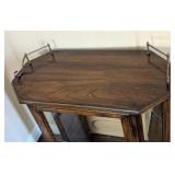 EW - Display Cabinet with Glass Doors & Shelves - Wood Finish