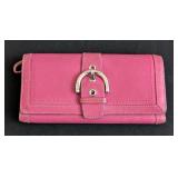 LR - Coach Soho Buckle Leather Wallet - Pink, 8 x 4 in