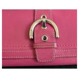 LR - Coach Soho Buckle Leather Wallet - Pink, 8 x 4 in
