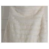 Vera Wang Strapless Wedding Dress - Size 8, Ivory Layered Tulle/Organza Gown