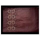 SR - Gold Square Platters 11in (4) - Brown Circle Placements (6) - Butterfly Decor