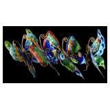 SR - Gold Square Platters 11in (4) - Brown Circle Placements (6) - Butterfly Decor