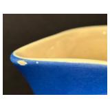 O - Blue Stoneware 8-Piece Set - 2 Pitchers, 2 Mugs, 2 Saucers, 1 Ramekin, Piggy Bank