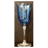 O - Blue Cobalt Glass Wine Goblets - 8.5 in Tall, 10 Glasses