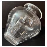 O - Crystal Glassware Set - 6 Etched Wine Glasses & 1 Vase (Lot of 7)