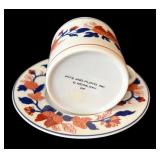 SR - 5 Mixed-Brand Floral Teacups& Saucers - Gorham Town & Country, Secret Garden, Fitz & Floyd and Porsgrund (Lot of 5)