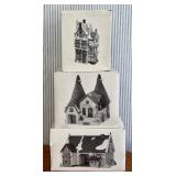 SR - Dept 56 Dickens Village Series - Butter Tub Barn, Bishops Oast House & Silas Thimbleton Barrister