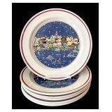 SR - Oneida Holiday Harbor Set - 6 Dinner Plates, 6 Salad Plates, 2 Bowls, 4 Mugs, Sugar Bowl & Creamer