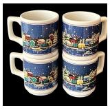 SR - Oneida Holiday Harbor Set - 6 Dinner Plates, 6 Salad Plates, 2 Bowls, 4 Mugs, Sugar Bowl & Creamer