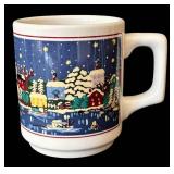 SR - Oneida Holiday Harbor Set - 6 Dinner Plates, 6 Salad Plates, 2 Bowls, 4 Mugs, Sugar Bowl & Creamer