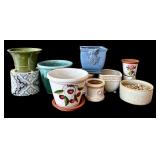 SR - Assorted Ceramic Planters - 10-Piece Set