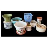 SR - Assorted Ceramic Planters - 10-Piece Set