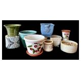 SR - Assorted Ceramic Planters - 10-Piece Set