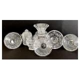 SR - Crystal Glass Bowls Set With Beehive Honey Jar