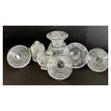 SR - Crystal Glass Bowls Set With Beehive Honey Jar