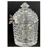 SR - Crystal Glass Bowls Set With Beehive Honey Jar