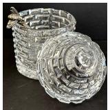 SR - Crystal Glass Bowls Set With Beehive Honey Jar