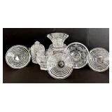 SR - Crystal Glass Bowls Set With Beehive Honey Jar