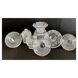 SR - Crystal Glass Bowls Set With Beehive Honey Jar